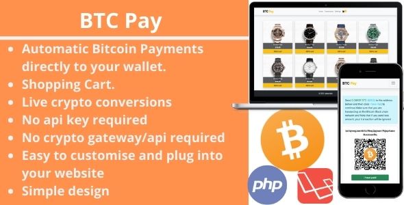 BTC PAY - Accept Automatic Bitcoin Payments On Your Website