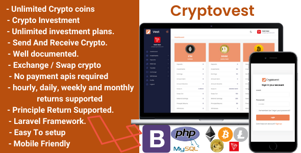 Cryptovest - A crypto investment and wallet platform (Alpha Version)